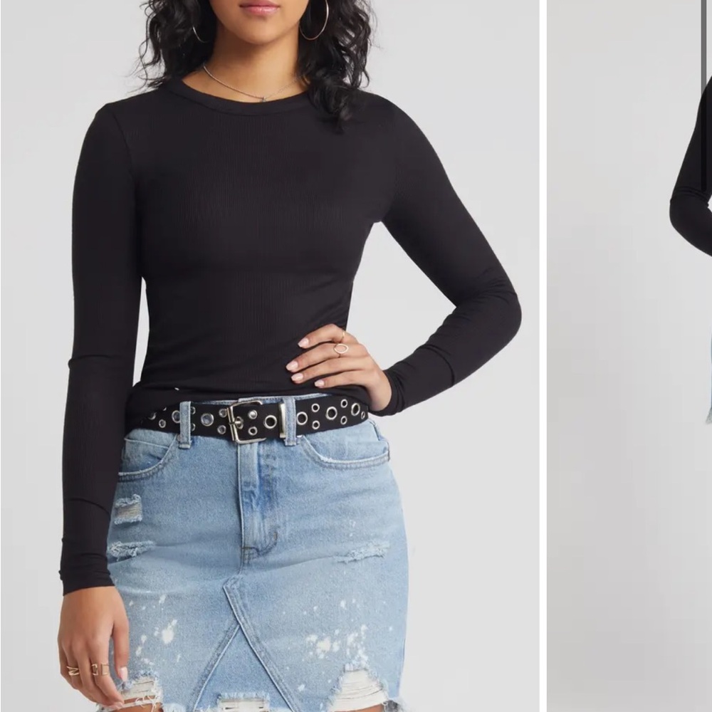 BP Black Long Sleeve Women's Top